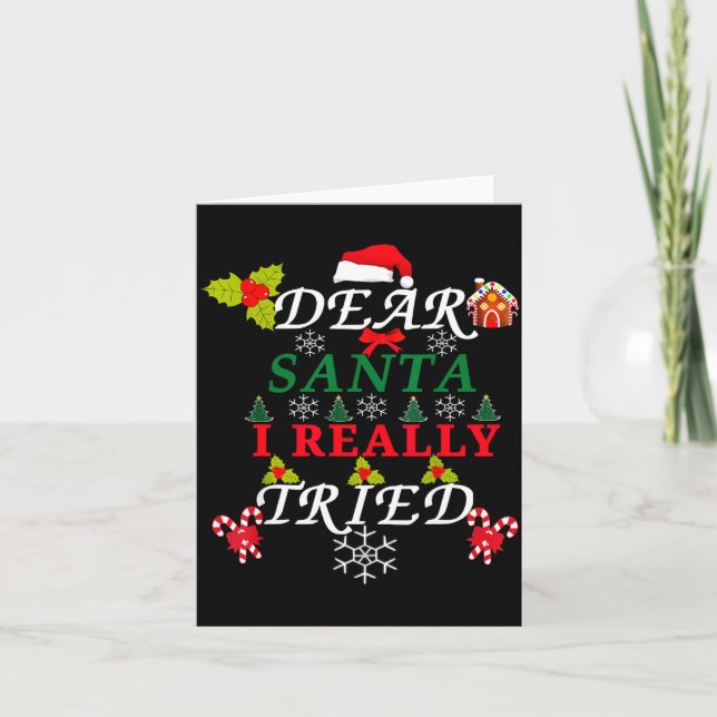 Dear Santa Funny Christmas Meme Family Xmas Pajama Card (Front)