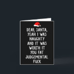 Dear Santa Funny Inappropriate Christmas  Card<br><div class="desc">Dear Santa Funny Inappropriate Christmas</div>