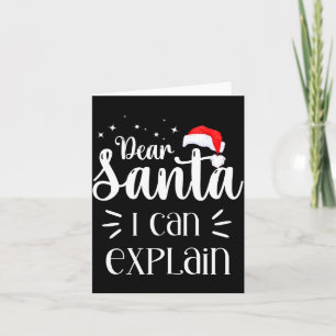 Dear Santa Funny Uni Kids Christmas T Shirt Card