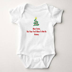 Dear Santa - Granny Baby Bodysuit