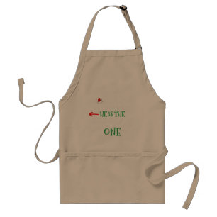 Dear Santa He Is The Naughty One Matching Gift Standard Apron