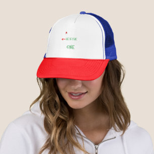 Dear Santa He Is The Naughty One Matching Gift Trucker Hat