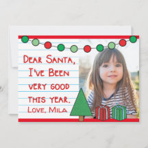 Dear Santa Holiday Photo Card