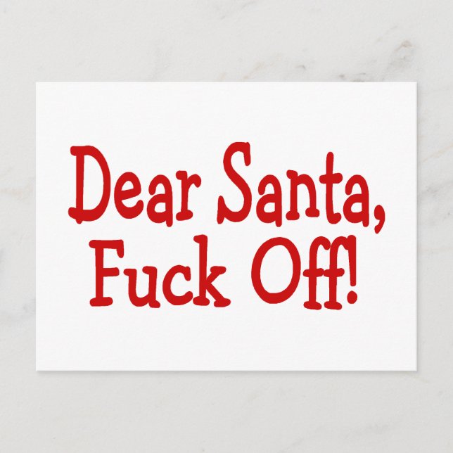 Dear Santa Holiday Postcard (Front)