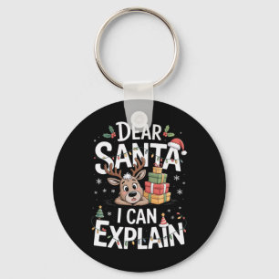 Dear Santa I Can Explain Christmas Eve Family Key Ring