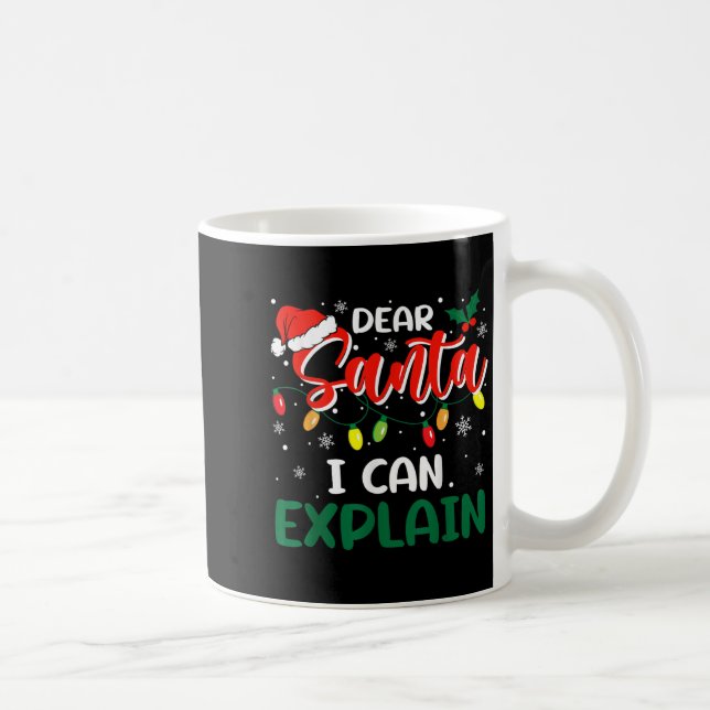 Dear Santa I Can Explain Christmas Family Matching Coffee Mug (Right)