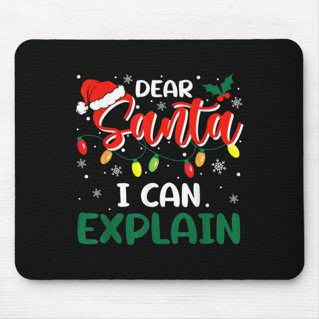 Dear Santa I Can Explain Christmas Family Matching Mouse Mat (Front)