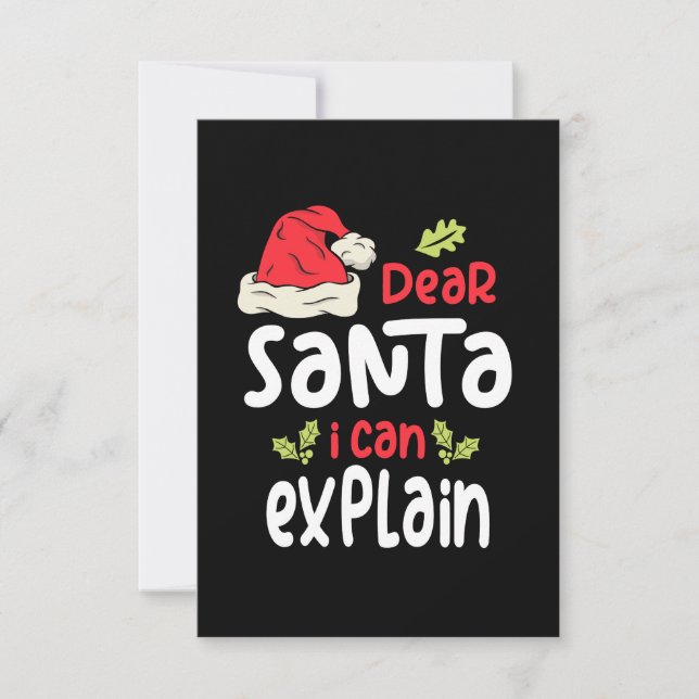 Dear Santa I Can Explain Christmas RSVP Card (Front)