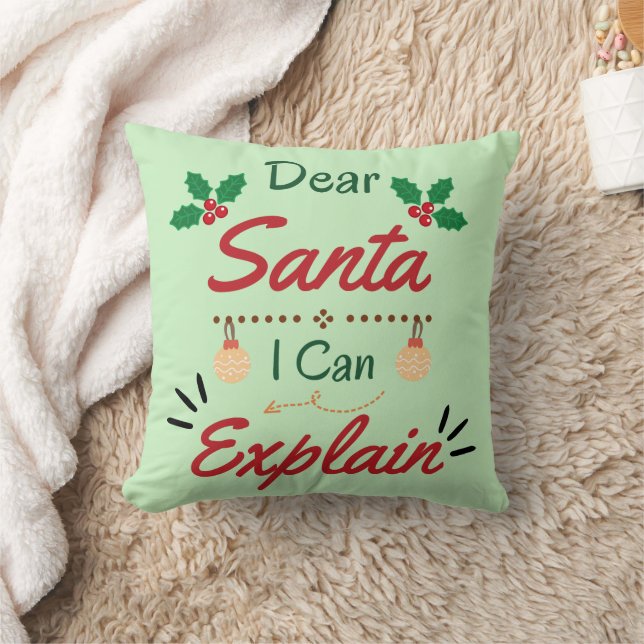 Dear Santa I can Explain   Cushion (Blanket)