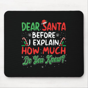 Dear Santa I Can Explain Fun Christmas Men Women K Mouse Mat