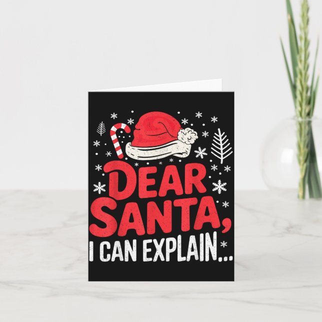 Dear Santa I Can Explain Funny Christian  Card (Front)