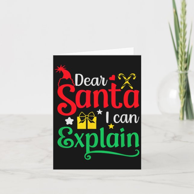 Dear Santa I Can Explain Funny Christmas  Card (Front)