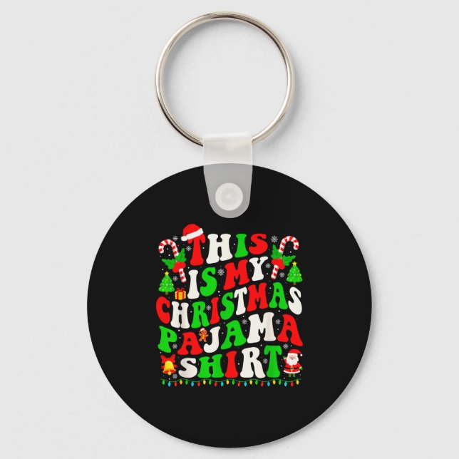 Dear Santa I Can Explain Funny Christmas Kids Men  Key Ring (Front)