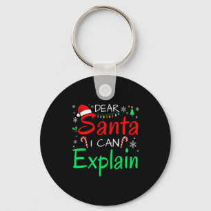Dear Santa I Can Explain Funny Christmas Men Women Key Ring