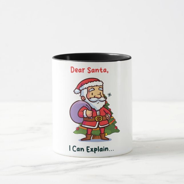 Dear Santa, I Can Explain – Funny Christmas Mug (Center)