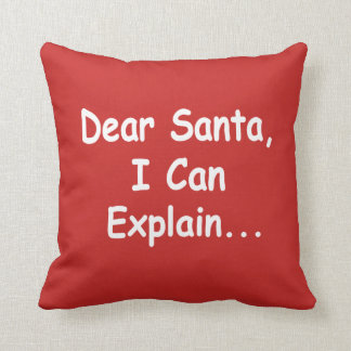 Dear Santa I can explain funny Christmas Xmas Cushion