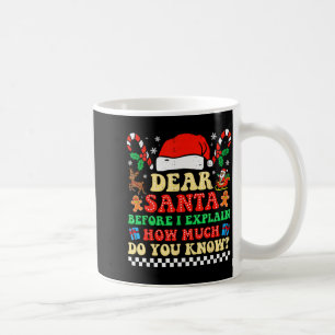 Dear Santa I Can Explain Funny Christmas Xmas Squa Coffee Mug