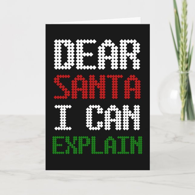  Dear Santa I Can Explain Funny Letter to Santa Card (Front)