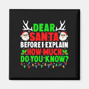 Dear Santa I Can Explain Funny Xmas Family Men Wom Magnet