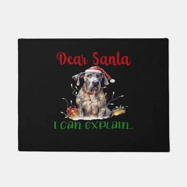 Dear Santa I Can Explain Great Dane Essential T-Sh Doormat (Front)