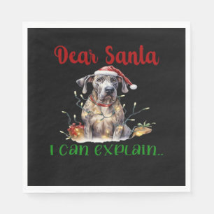 Dear Santa I Can Explain Great Dane Essential T-Sh Napkin