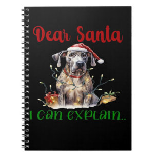 Dear Santa I Can Explain Great Dane Essential T-Sh Notebook