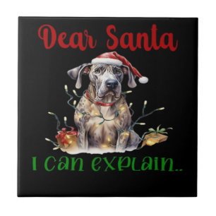 Dear Santa I Can Explain Great Dane Essential T-Sh Tile