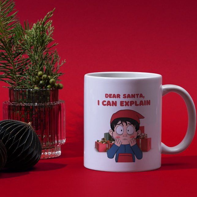 Dear Santa, I Can Explain Guilty Christmas Design Coffee Mug (Creator Uploaded)