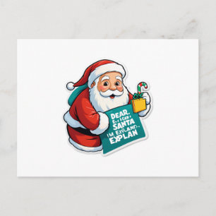 Dear Santa, I Can Explain... Holiday Postcard
