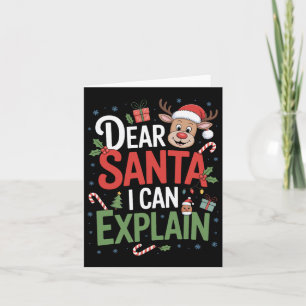 Dear Santa I Can Explain Kids Holiday Christmas Pa Card
