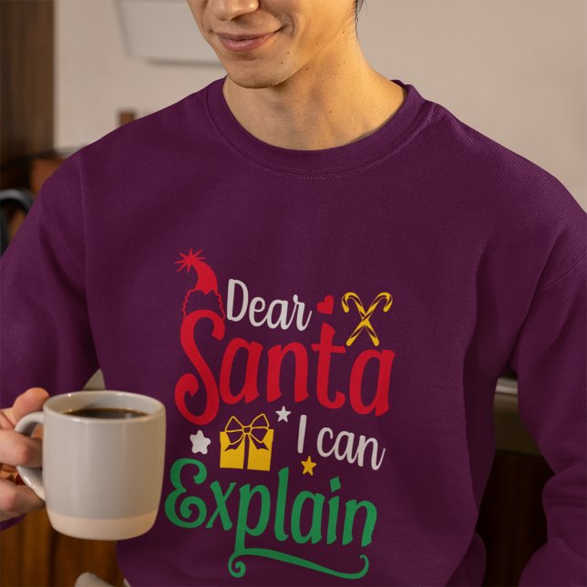 Dear Santa I Can Explain Men’s Sweatshirt (Creator Uploaded)