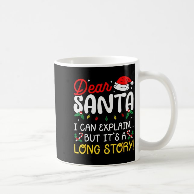 Dear Santa I Can Explain Pajamas Family Matching C Coffee Mug (Right)