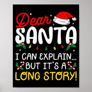 Dear Santa I Can Explain Pajamas Family Matching C Poster