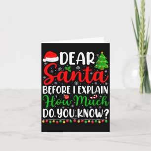 Dear Santa I Can Explain Shirt Kids Boys Funny Chr Card