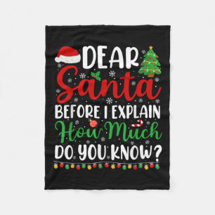 Dear Santa I Can Explain Shirt Kids Boys Funny Chr Fleece Blanket