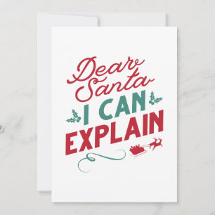Dear Santa I Can Explain Thank You Card