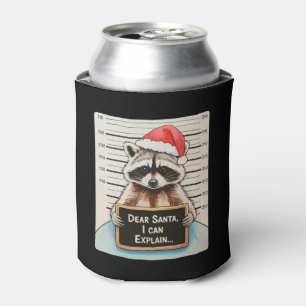 Dear Santa I Can Explain Xmas Christmas Racoon Cooler