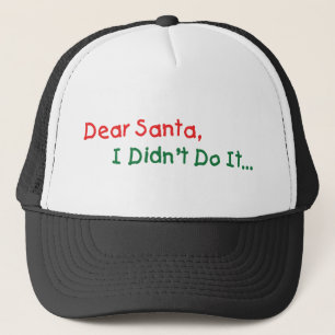 Dear Santa I Didn't Do It - Funny Letter to Santa Trucker Hat
