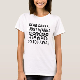 Dear Santa I Just Wanna Go To Hawaii T-Shirt