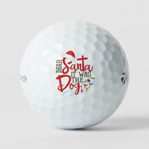 Dear Santa It Was The Dog Funny Golf Balls