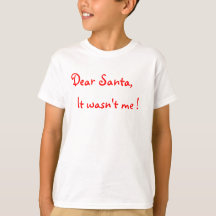 Dear Santa It wasn't me !
