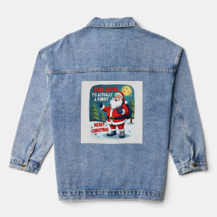 Dear santa its actually a funny storychristmas dog denim jacket
