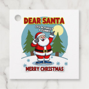 Dear santa its actually a funny storychristmas dog favour tags
