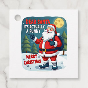 Dear santa its actually a funny storychristmas dog favour tags