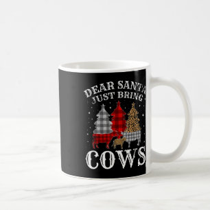 Dear Santa Just Bring Cows Christmas Buffalo Plaid Coffee Mug