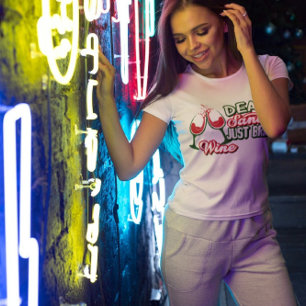 Dear Santa Just Bring Wine Christmas Party T-Shirt