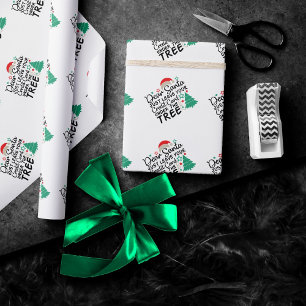Dear Santa Just Leave Your Credit Card   Funny Wrapping Paper
