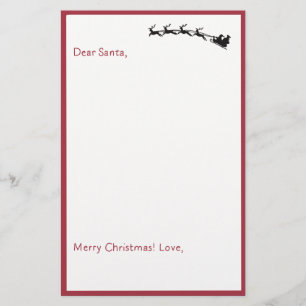 Dear Santa - Kids Letter To Santa Unlined