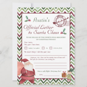 Dear Santa   Kids Personalised Letter to Santa