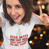 Dear Santa Leave Credit Card Under Tree Christmas